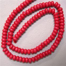 5 MM RED BAMBOO CORAL STRAND 16 INCHES