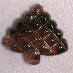 9.64 CTS CARVED TOURMALINE 18x16 MM