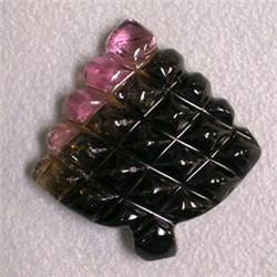 14.60 CTS CARVED TOURMALINE 21x20 MM