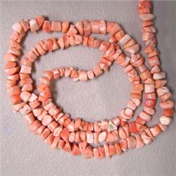 5-2 MM CORAL CHIPS STRAND - 16 INCHES