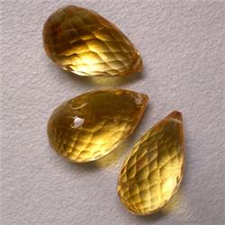 24.90 CTS LOT OF GOLDEN CITRINE BRIOLETTE 16x8 MM