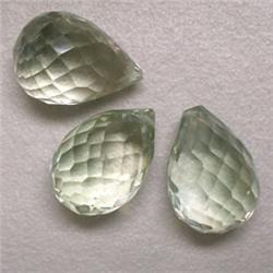 25 CTS LOT OF GREEN AMETHYST BRIOLETTE 14x10 MM