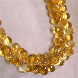 284 CTS CITRINE BRIOLETTE STRAND 12x7 MM
