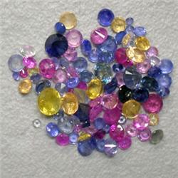 4.00 CTS LOT OF MULTICOLOR ROUND SAPPHIRES