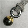 Image 1 : 14K GOLD 10 MM BLACK TAHITIAN PEARL AND HEMATITE UNISEX PENDANT