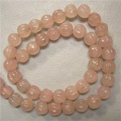 8 MM CARVED ROSE QUARTZ STRAND - 16 INCHES