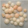 Image 1 : 20.01 CTS LOT OF ROUND NATURAL ITALIAN CORAL CABOCHON 7-4 MM