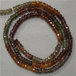 54.41 CTS SAPPHIRE RONDELLES STRAND 3 MM - 15 INCHES