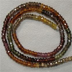 54.46 CTS SAPPHIRE RONDELLES STRAND 3 MM - 15 INCHES