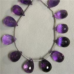 130 CTS AMETHYST BRIOLETTE STRAND 16x11 MM