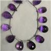 Image 1 : 130 CTS AMETHYST BRIOLETTE STRAND 16x11 MM