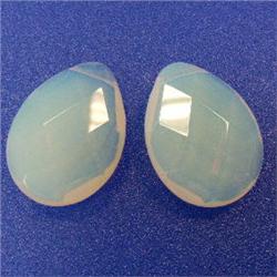 40x29 MM PAIR OF SEA OPAL TEAR DROP - TOP DRILLED