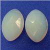 Image 1 : 80+ CTS PAIR OF FACETED OVAL SEA OPAL BEADS 45x30 MM - TOP DRILLED