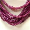 Image 1 : 611 CTS 10 STRANDS OF GRADUATED RUBY RONDELLES NECKLACE - GOOD COLOR AND WELL MATCHED - INCLUDED