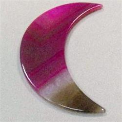 168 CTS AGATE MOON - TOP DRILLED 77x28 MM