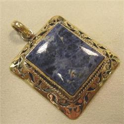 42x37 MM SODALITE METAL PENDANT