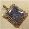 Image 1 : 42x37 MM SODALITE METAL PENDANT
