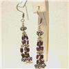 Image 1 : 73 CTS GARNET DANGLE EARRINGS - 76 MM LONG