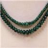 Image 1 : 96.10 CTS 2 STRANDS OF GRADUATED EMERALD RONDELLES - LENGTH ADJUSTABLE - INCLUDED