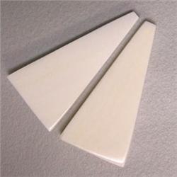 13 CTS PAIR OF VINTAGE IVORY FLAT TEAR DROPS 32x16 MM - HALF DRILLED