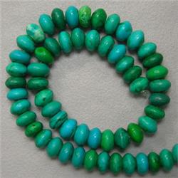 12 MM CHRISOCOLLA RONDELLES STRAND - 16 INCHES