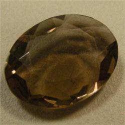 33 CTS OVAL SHAPED SMOKY QUARTZ 28x20 MM