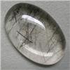 Image 1 : 46.57 CTS OVAL RUTILATED QUARTZ CABOCHON 31x20 MM