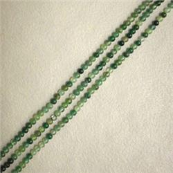 THREE STRANDS OF 2 MM MOSS AGATE
