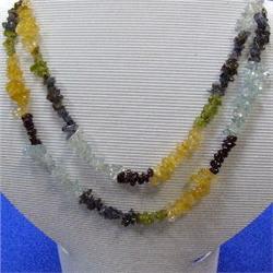 3-7 MM MULTISTONE (GARNET, CITRINE, AMETHYST, PERIDOT) CHIPS STRAND - 36 INCHES