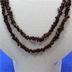 3-7 MM GARNET CHIPS STRAND - 36 INCHES