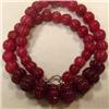 Image 1 : 460 CTS CARVED GLASS FILLED ENHANCED RUBY STRAND - TEMPORARY CLASP