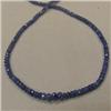 Image 1 : 66.90 CTS BLUE SAPPHIRE RONDELLES STRAND 5-3 MM