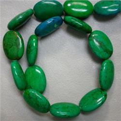 30x20 MM DARK CHRISOCOLLA STRAND - 16 INCHES