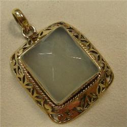 38x34 MM MOONSTONE METAL PENDANT