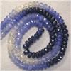 Image 1 : 84.74 CTS SAPPHIRE RONDELLES STRAND 4 MM - 16 INCHES