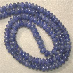 94 CTS SAPPHIRE RONDELLES STRAND 4-3 MM - 18 INCHES