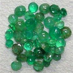 2.50 CTS LOT OF ROUND EMERALD CABOCHONS 1-2 MM