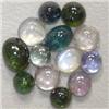 Image 1 : 18 CTS LOT OF ROUND MULTICOLOR TOURMALINE CABOCHONS - DIFFERENT SIZES