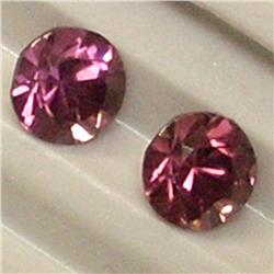 1.80 CTS PAIR OF ROUND PINK TOURMALINE 5.5 MM