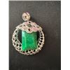 54 Carat Genuine Emerald in Silver Pendant W/GLA Certificate