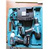 Image 4 : Makita 18V drill + impact, charger, 2 battery, case (like new)