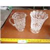 Image 1 : Crystal glass pitcher + vase