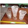 Image 1 : Cut glass vases