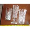 Image 3 : Cut glass vases