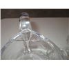 Image 4 : clear glass etched pitcher (cracked) + misc