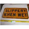 Image 1 : Slippery when wet sign 24x12