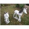 Image 2 : (2) Cement horses 45" tall adult with colt