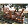 Image 1 : Wooden 2 chair swing - 100x43
