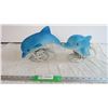 Image 1 : (2) Blue Dolphin Lamps