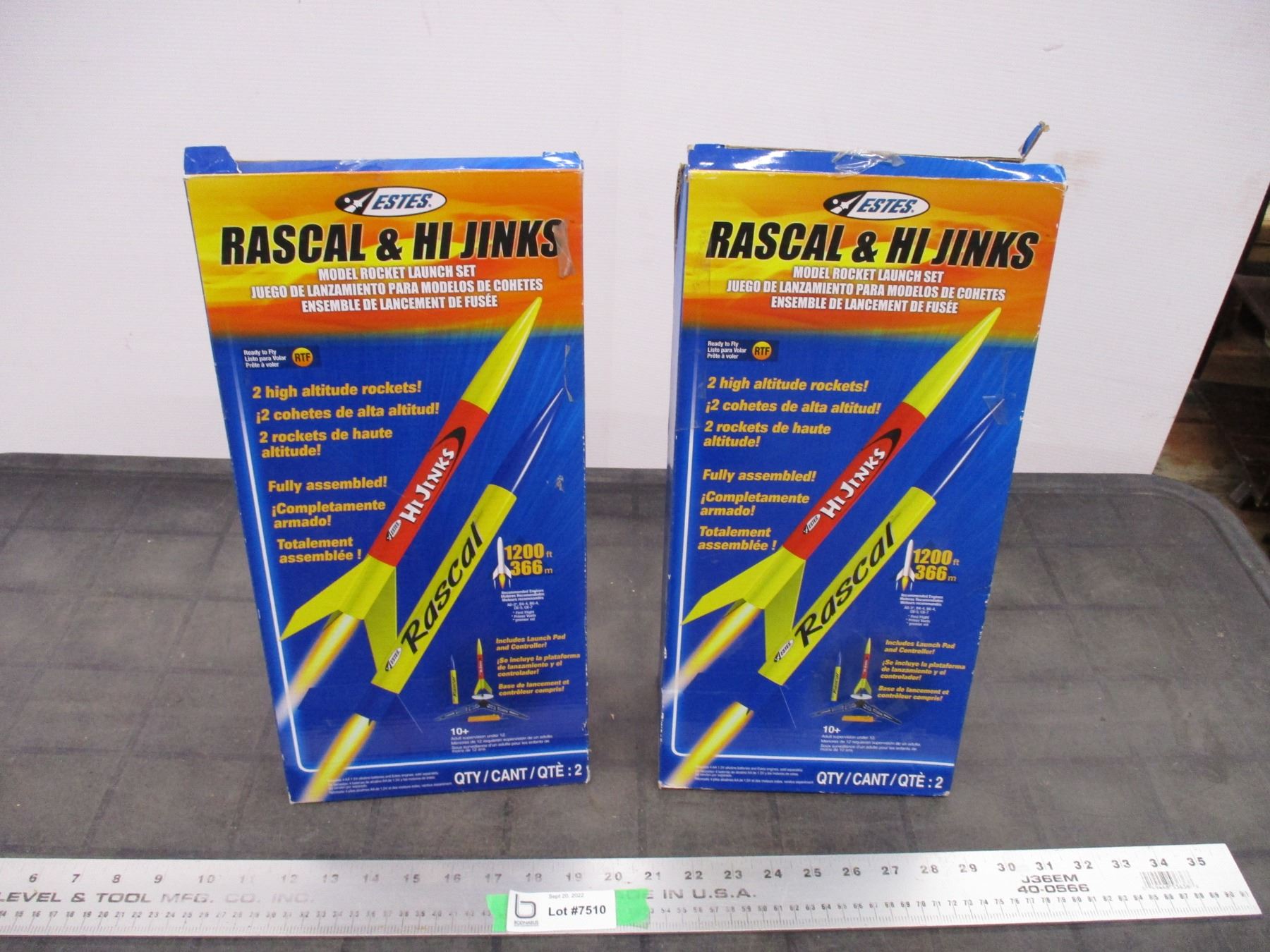 (2) Rascal & Hijinks model rocket launch sets